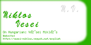 miklos vesei business card